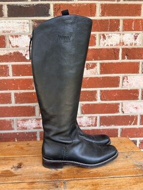 Franco Sarto Black Leather Tall Boots